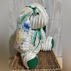 Handmade Vintage Jointed Chenille Stuffed Easter Bunny